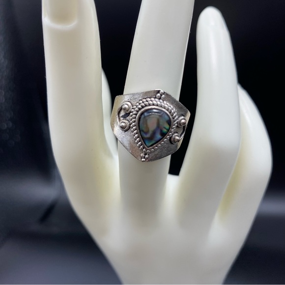 MOONSTONE LABORADITE RING - Picture 8 of 9